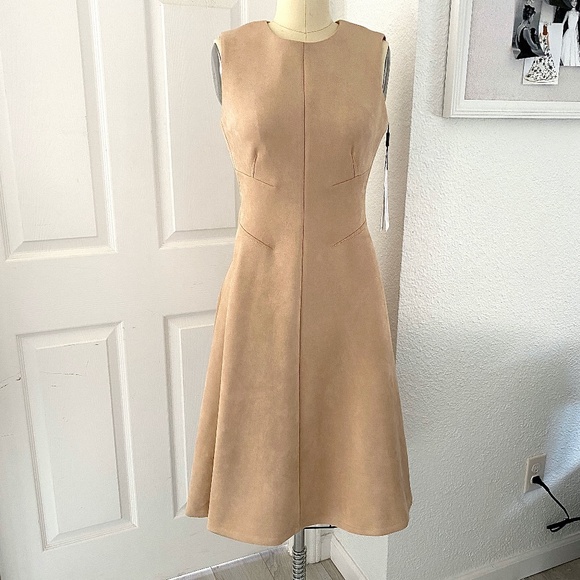 Calvin Klein Suede A-Line Dress - Picture 1 of 7